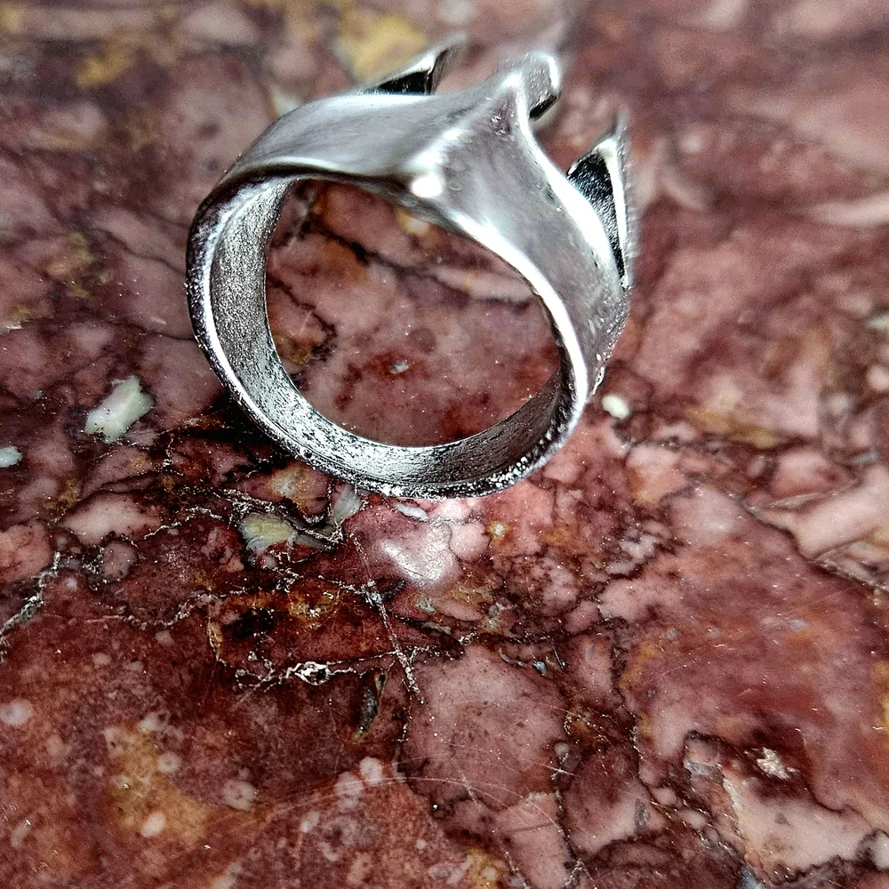 Silver Spartan Warrior Ring with Detailed Craftsmanship - Picture 3 of 4